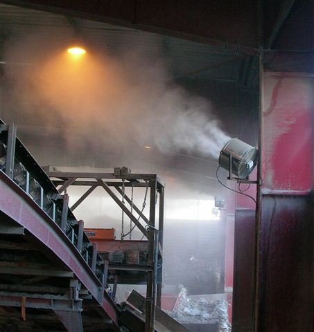 La brumisation pour la suppression des poussières et des odeurs
